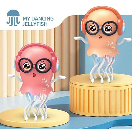 Dancing Jellyfish Musical Toy – Light-Up 360° Rotating Interactive Kids Toy