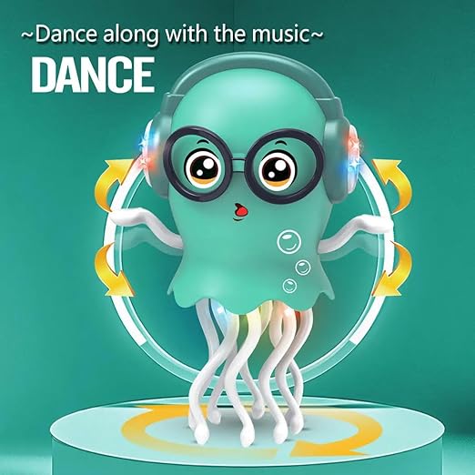 Dancing Jellyfish Musical Toy – Light-Up 360° Rotating Interactive Kids Toy