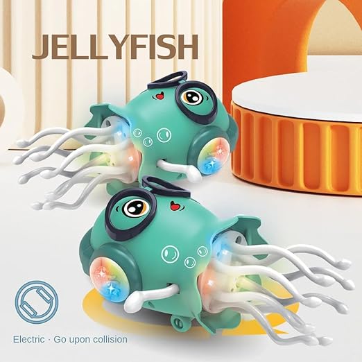 Dancing Jellyfish Musical Toy – Light-Up 360° Rotating Interactive Kids Toy